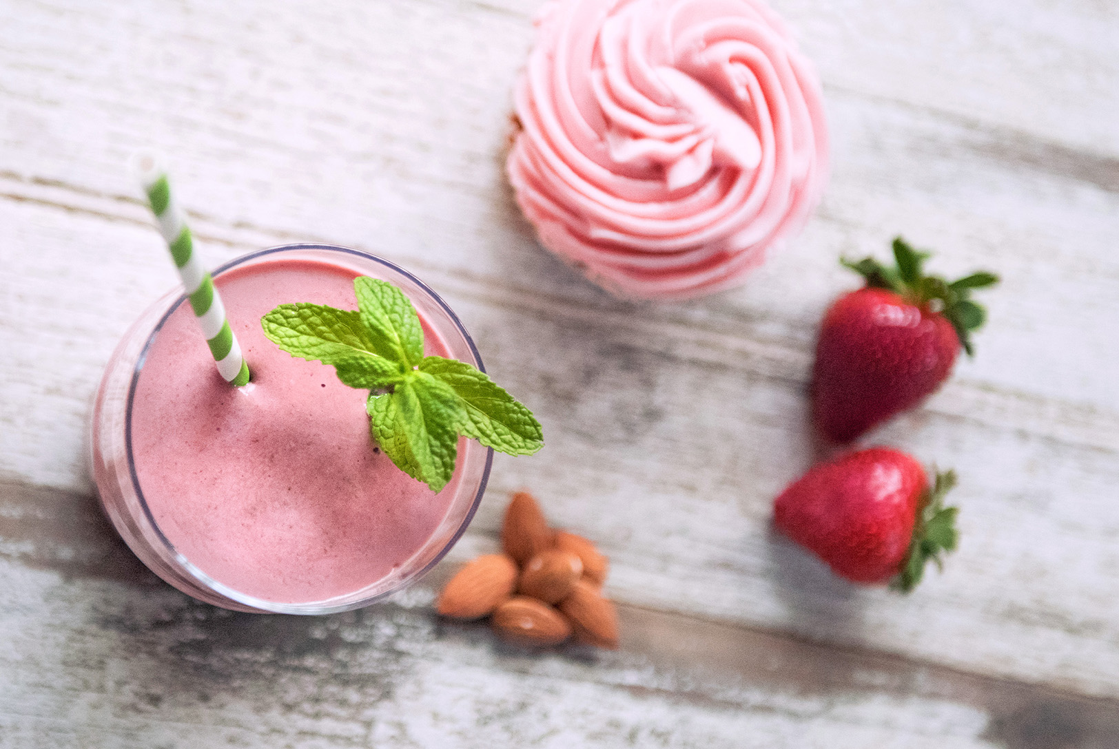 Strawberry Almond Dessert Smoothie