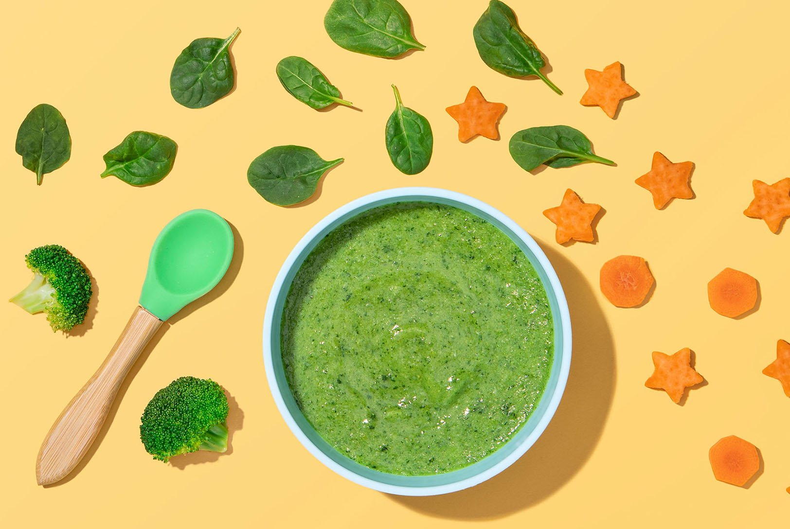 Broccoli, Spinach, and Carrot