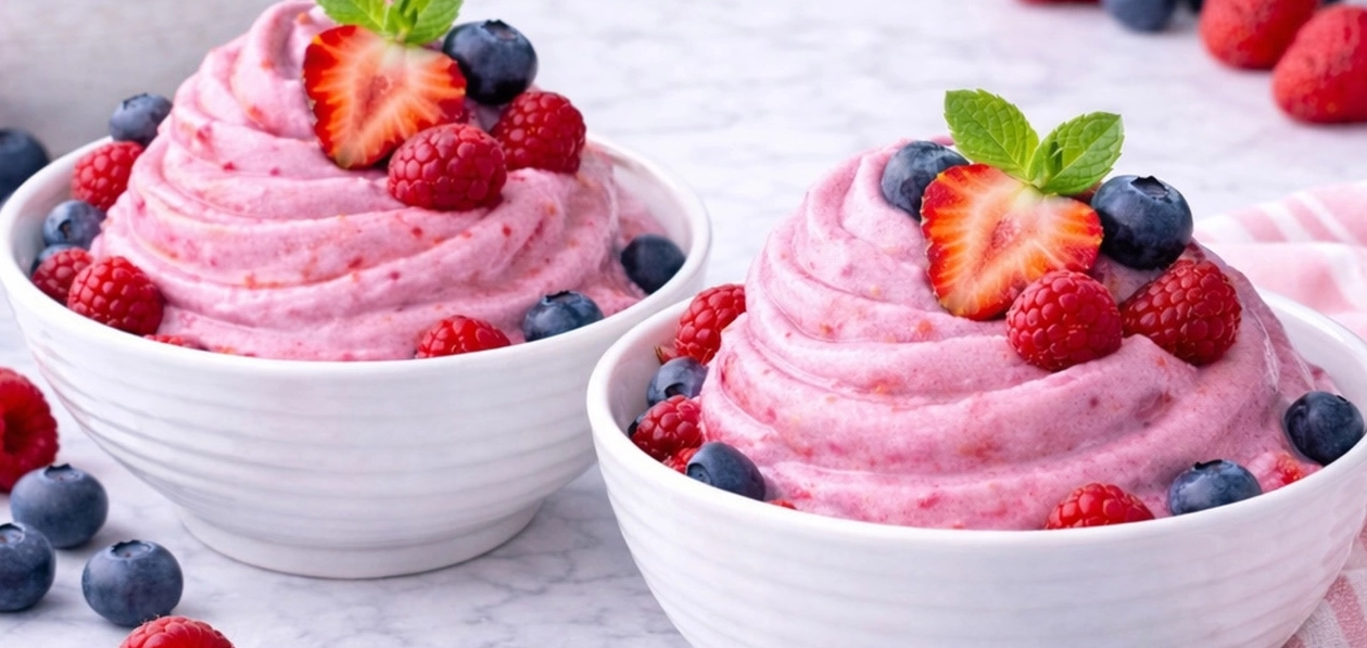 Dairy-Free Mixed Berry Frozen Yogurt